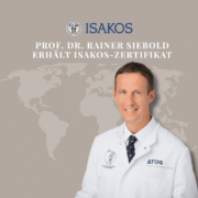 Prof. Dr. Siebold wurde von der International Society of Arthroscopy, Knee Surgery and Orthopaedic Sports Medicine (ISAKOS) für sein Mitwirken ausgezeichnet.