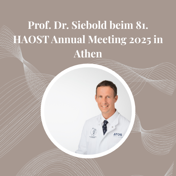 Prof. Dr. Siebold mit de Titel:Prof. Dr. Siebold beim 81st Annual Meeting HAOST 2025 in Athen
