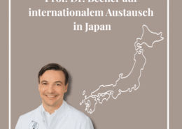 Prof. Dr. Becher abgebildet mir einer Skizze von Japan.