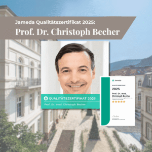 Qualitätszertifikat Jameda für Prof. Dr. Becher