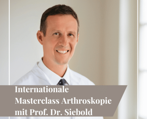 Bild von Prof. Dr Siebold mit dem Titel: Internationale Masterclass Arthroskopie mit Prof. Dr. Siebold