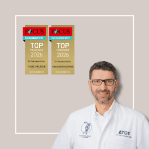 FOCUS Gesundheit 2026: Dr. med. Sebastian Müller in der Ärzteliste – Fußchirurgie & Kinderorthopädie. Informationen zur Methodik auf FOCUS.de.
