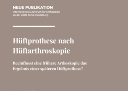 Hüftprothese nach Hüftarthroskopie: Neue Publikation aus dem IZO