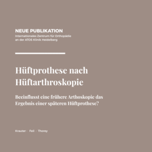 Hüftprothese nach Hüftarthroskopie: Neue Publikation aus dem IZO