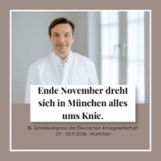 Prof. Dr. Becher (IZO, ATOS Klinik Heidelberg) leitet den DKG-Kongress 2026 mit und spricht über Grenzen der Teilprothese hinter der Kniescheibe.